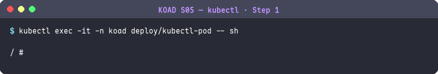 進入已安裝 kubectl 的攻擊者 Pod