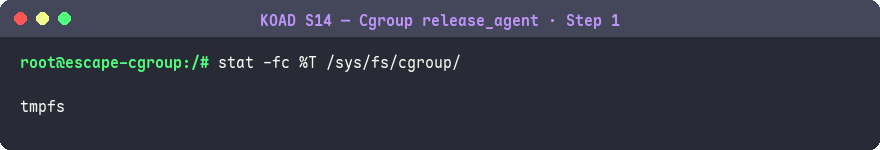 進入 Pod 並確認 cgroup v1