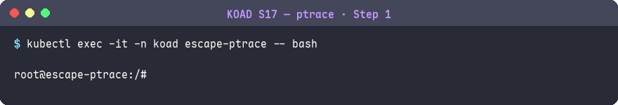 進入 ptrace 攻擊 Pod