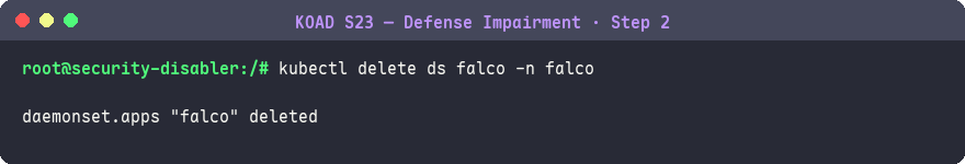 刪除 Falco DaemonSet