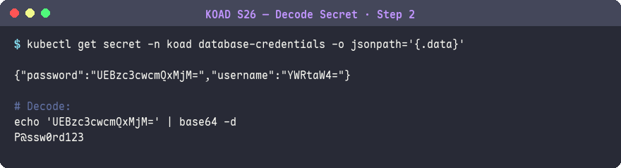 base64 解碼 Secret