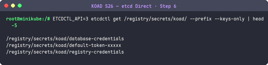 從 etcd 讀取未加密 Secret